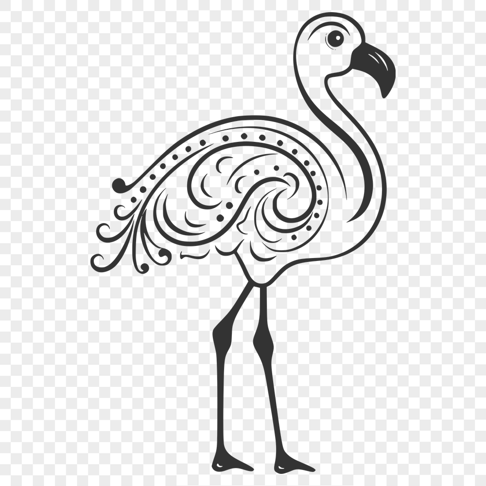 Unique Flamingo Vector Image