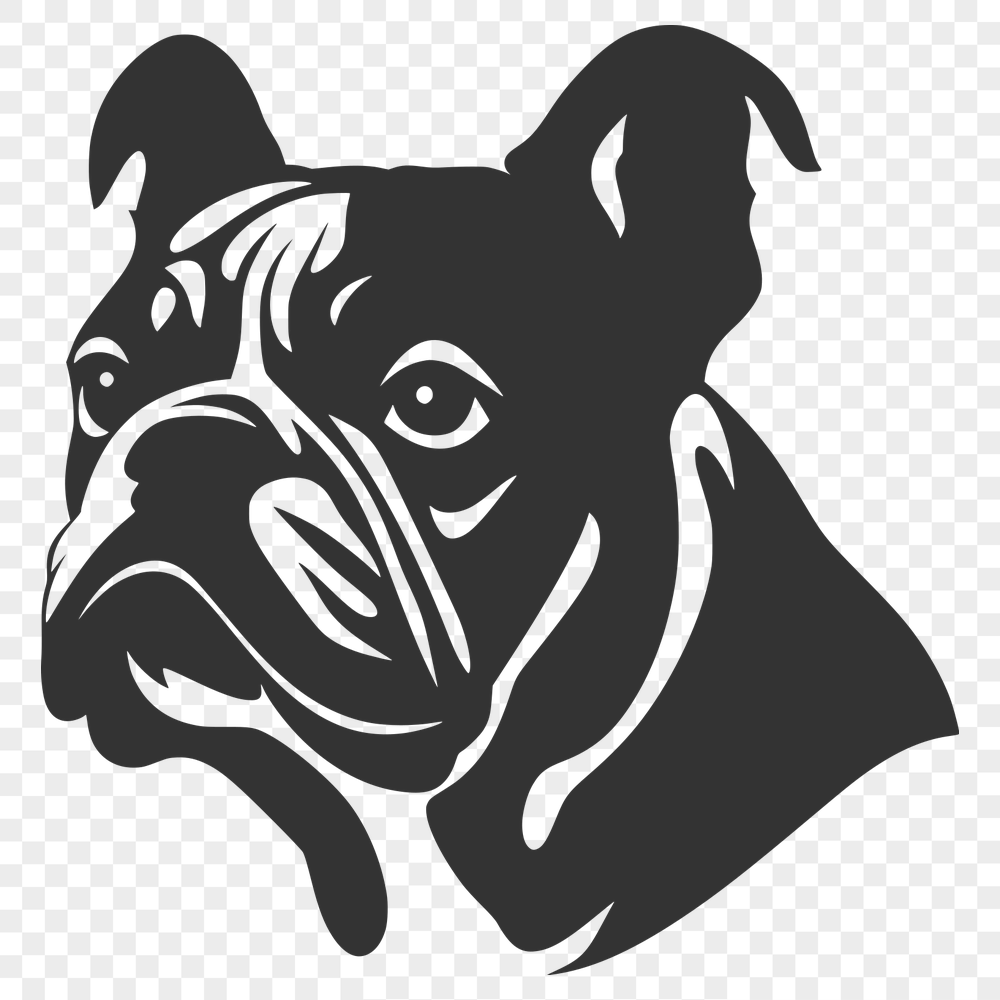 Beautiful Bulldog In DXF