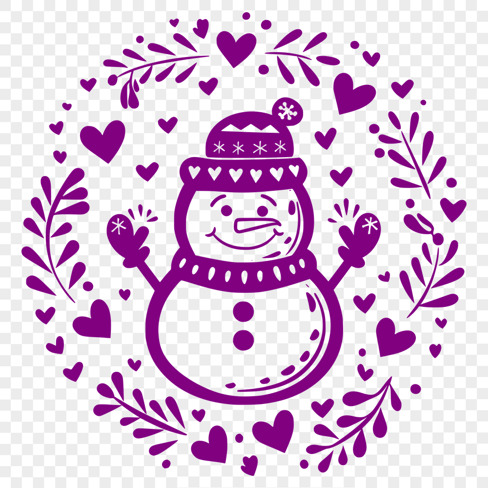 Unique Snowman Decal