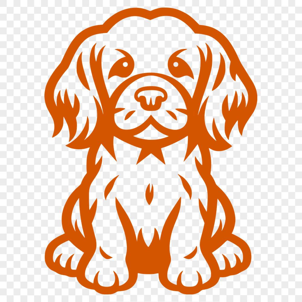 Free Sitting Cocker Spaniel Digital Artwork