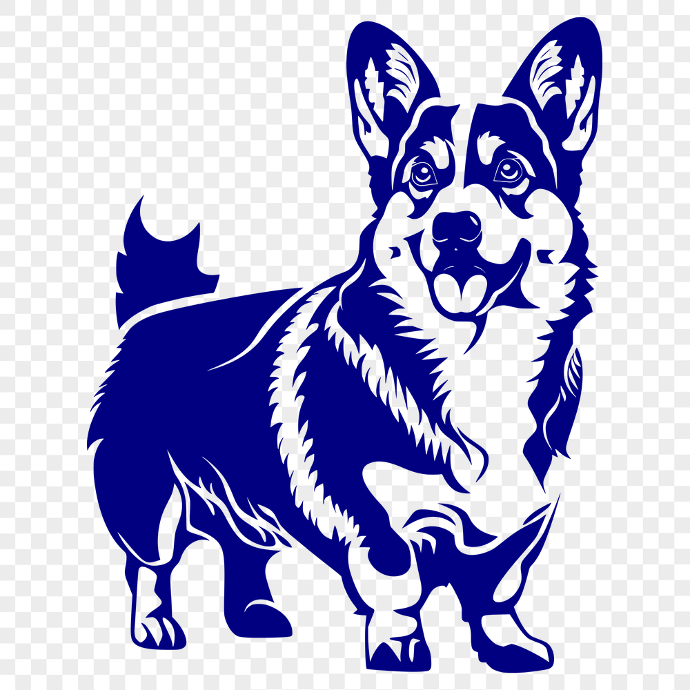 Unique Standing Corgi PNG