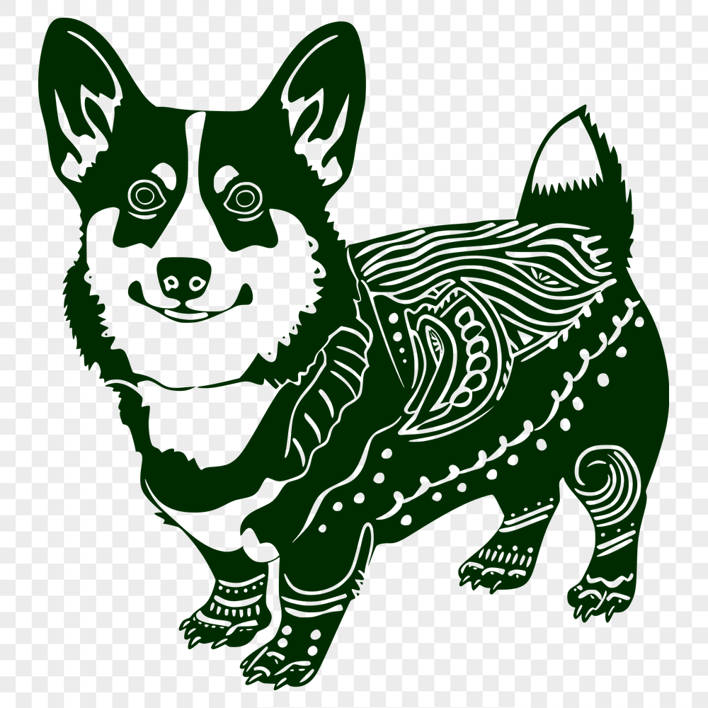 Standing Welsh Corgi Printable Image