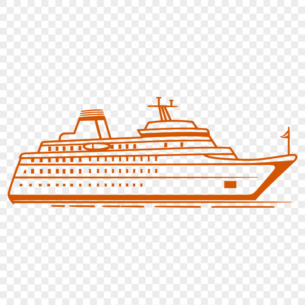 Artistic Cruise Ship Clipart