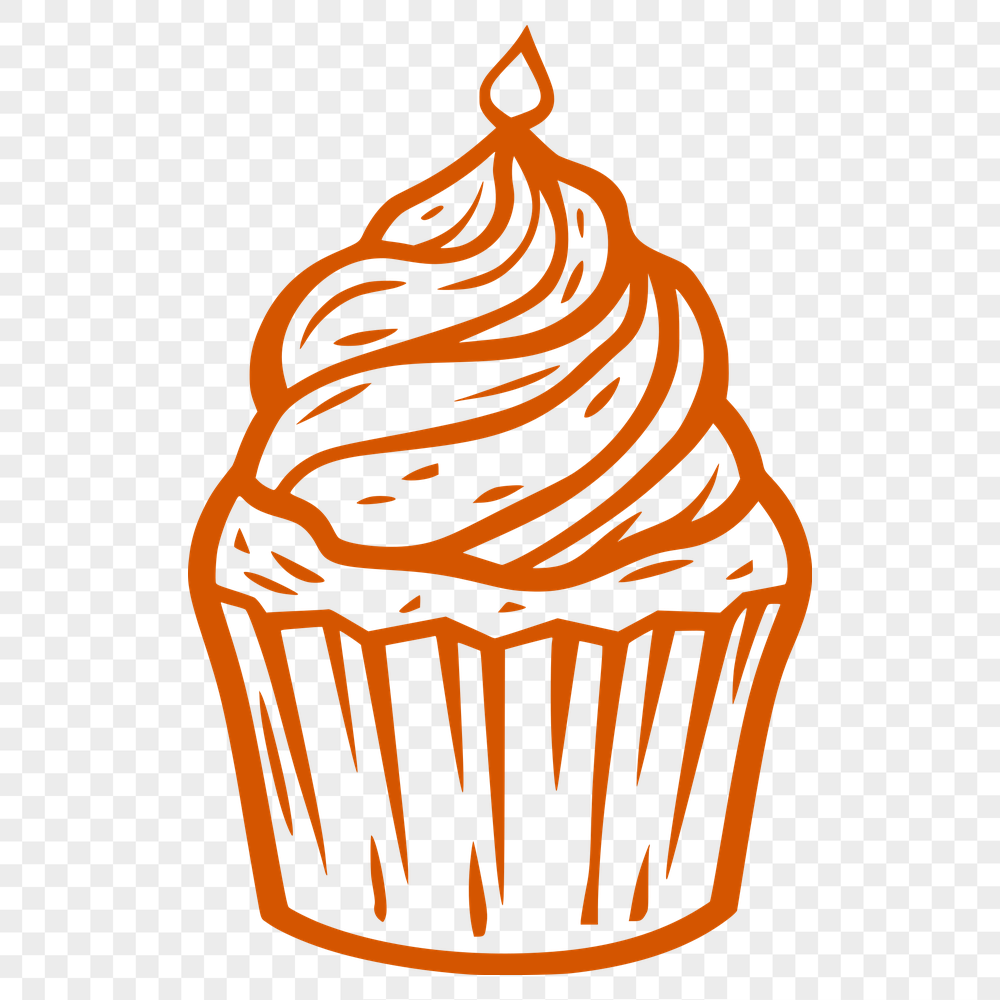 Stunning Cupcake Digital Drawing