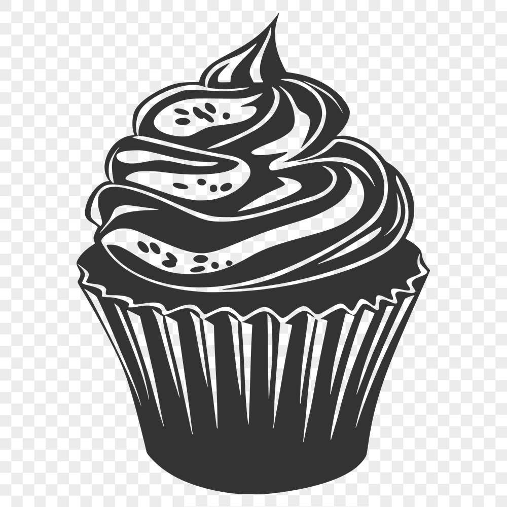 Free Creative Cupcake Drawing