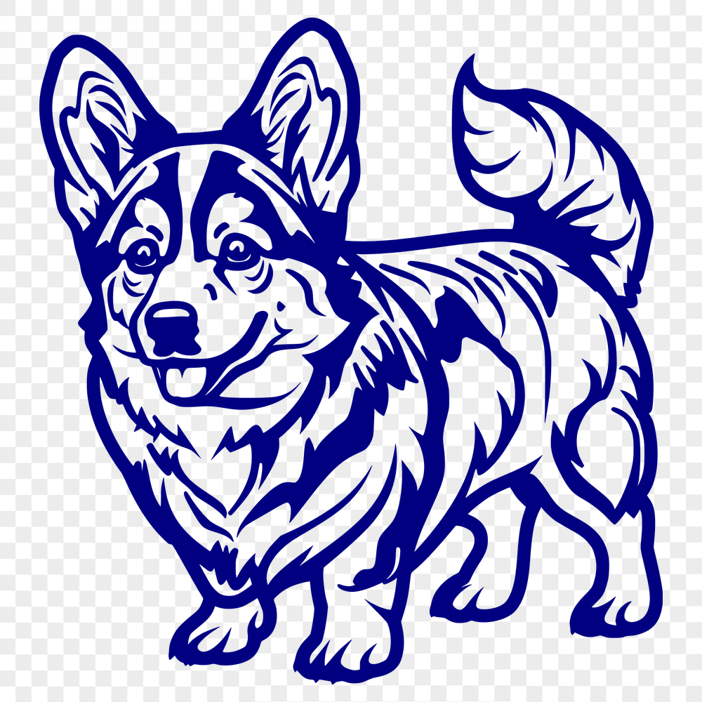 Free Standing Welsh Corgi Digital Artwork