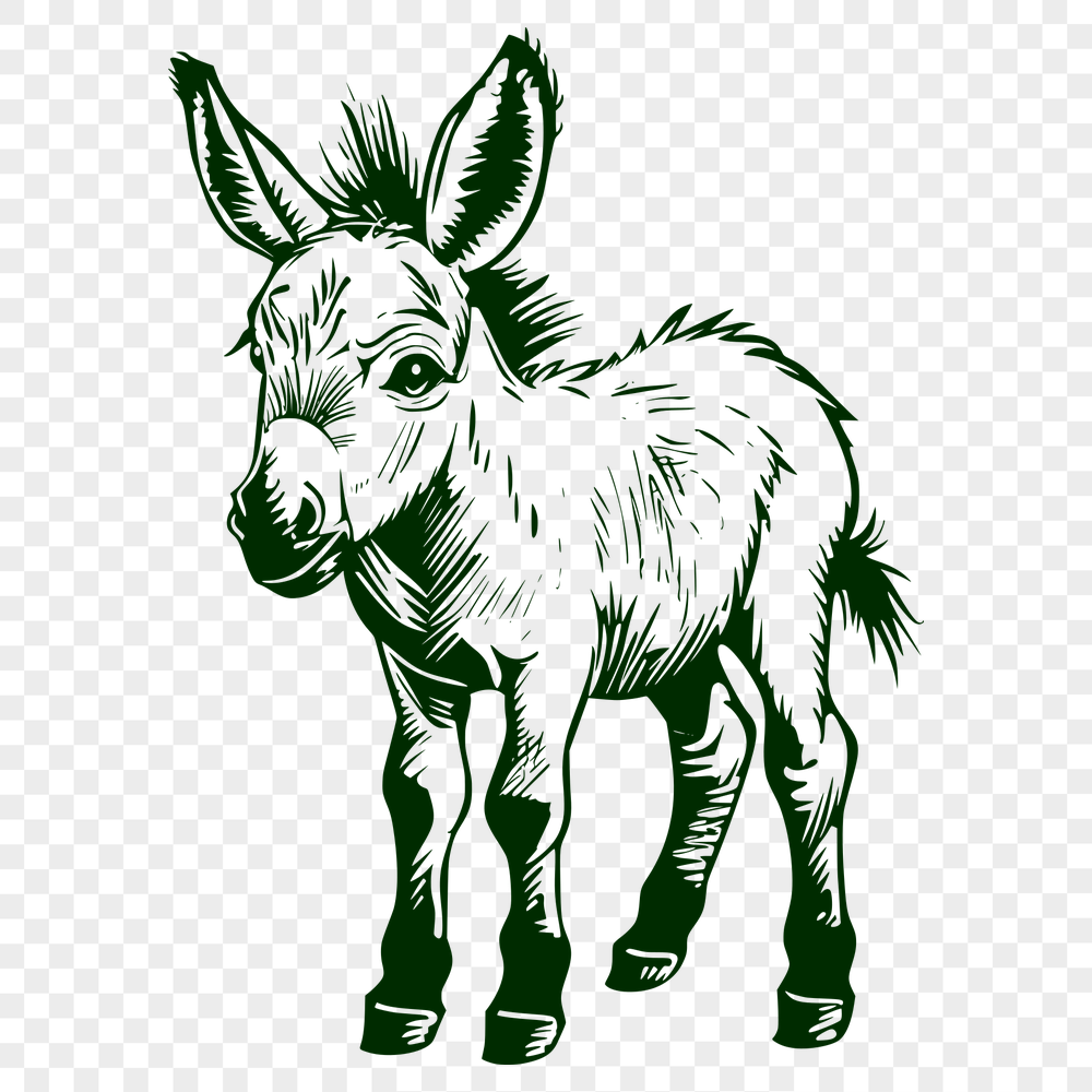 Free Beautiful Donkey Digital Artwork