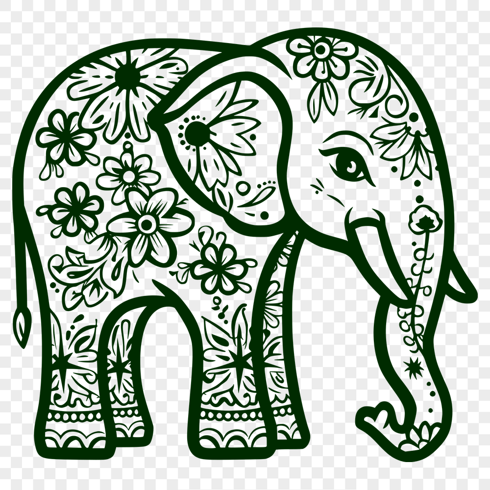 Free Creative Elephant Vector Art