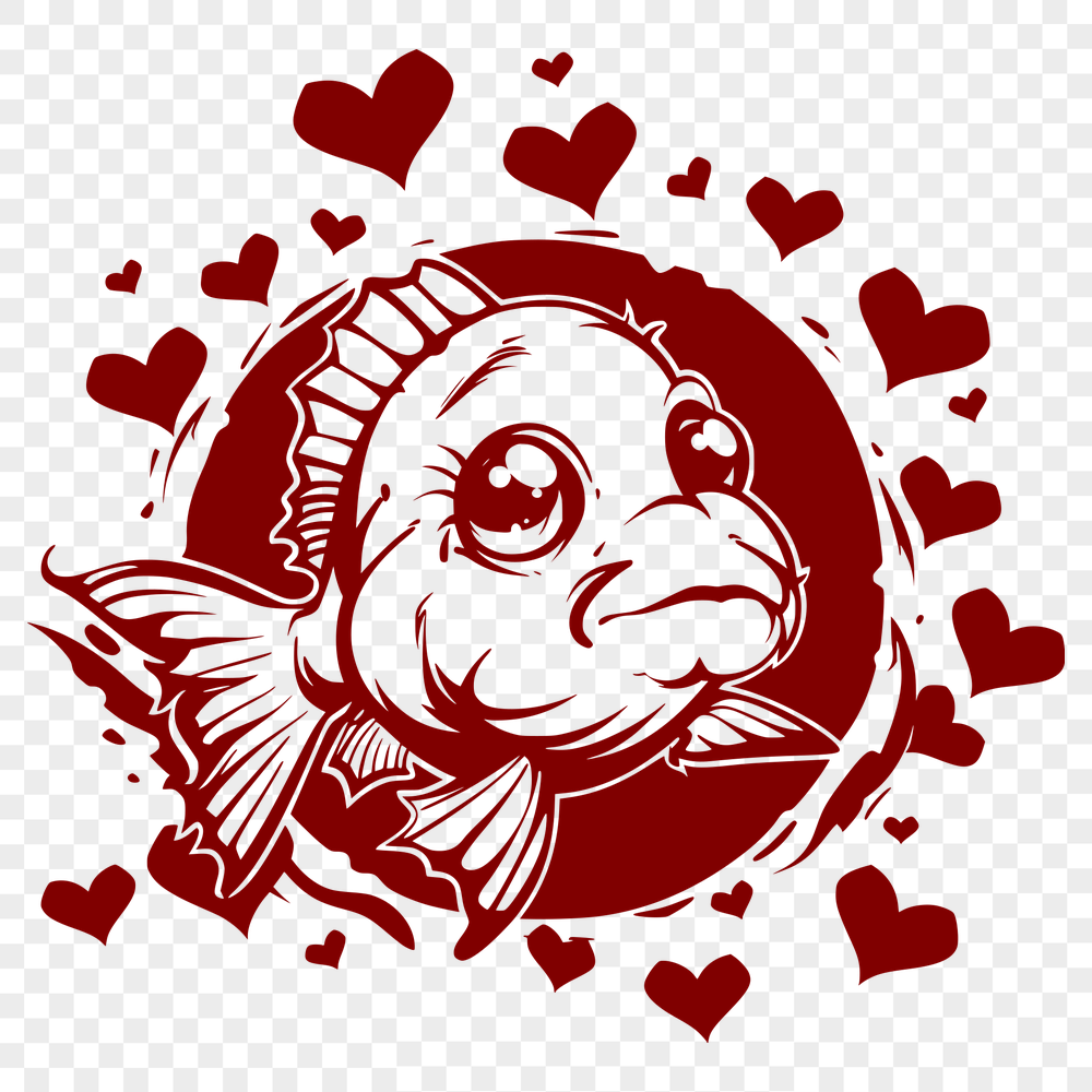 Free Beautiful Fish Stencil