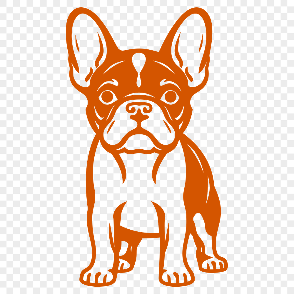 Standing French Bulldog PNG