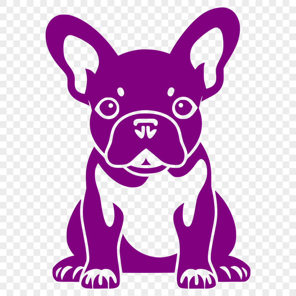 Unique Sitting French Bulldog Vector Craft File