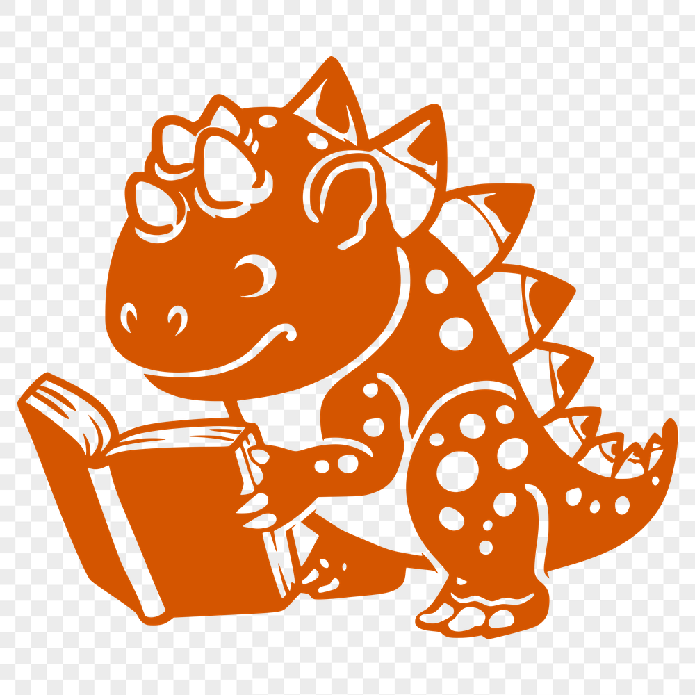 Creative Dinosaur Reading A Book