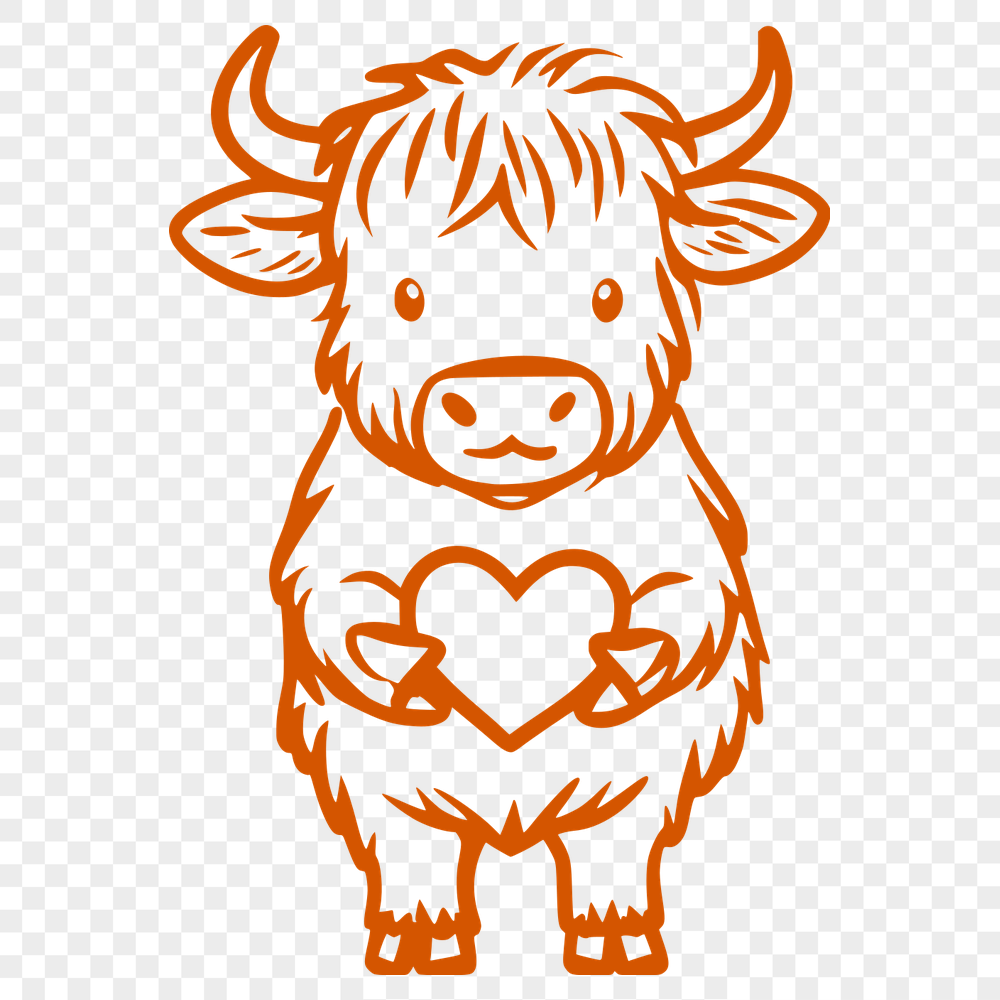 Unique Cow Printable Image - Free DXF