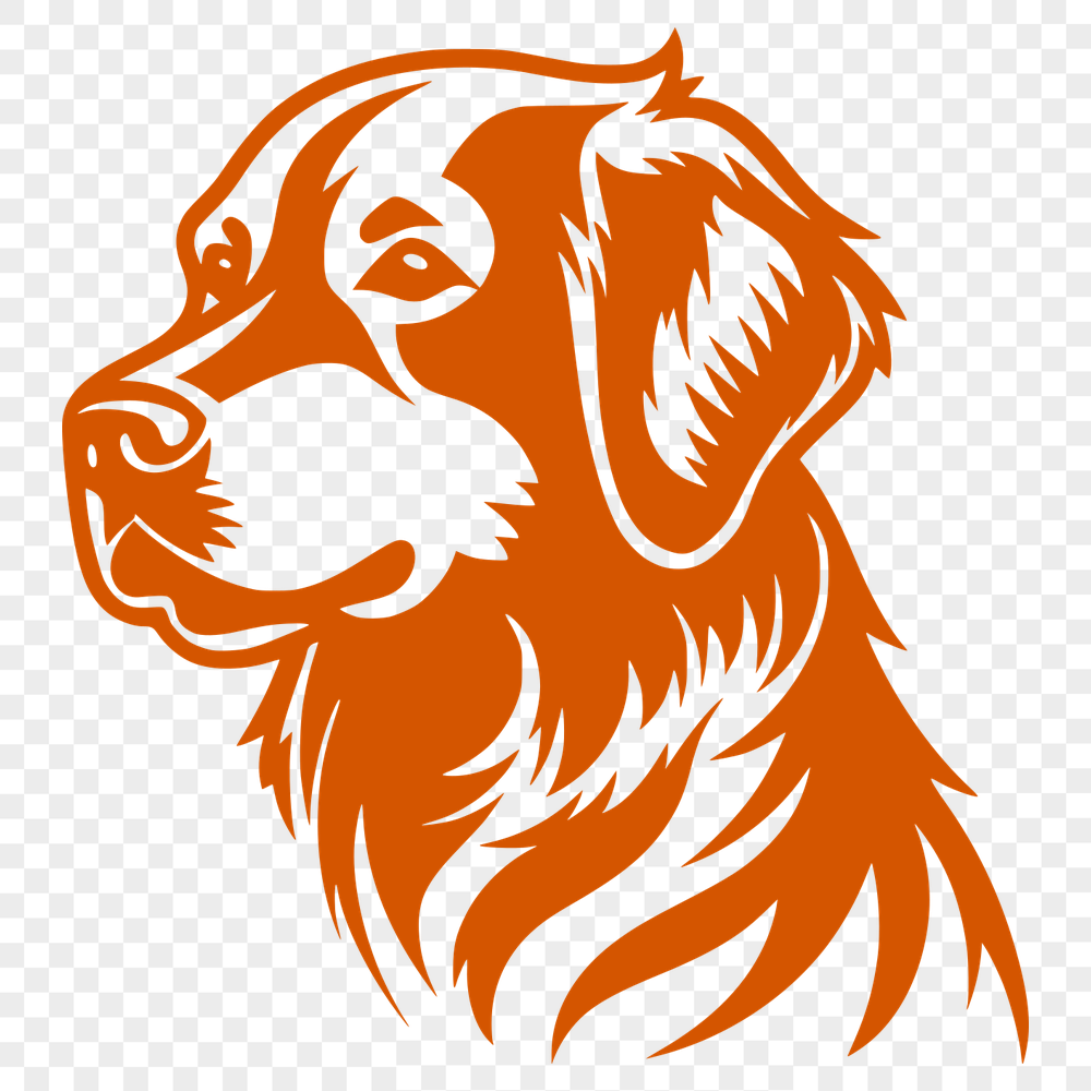 Free Unique Golden Retriever Vector Image