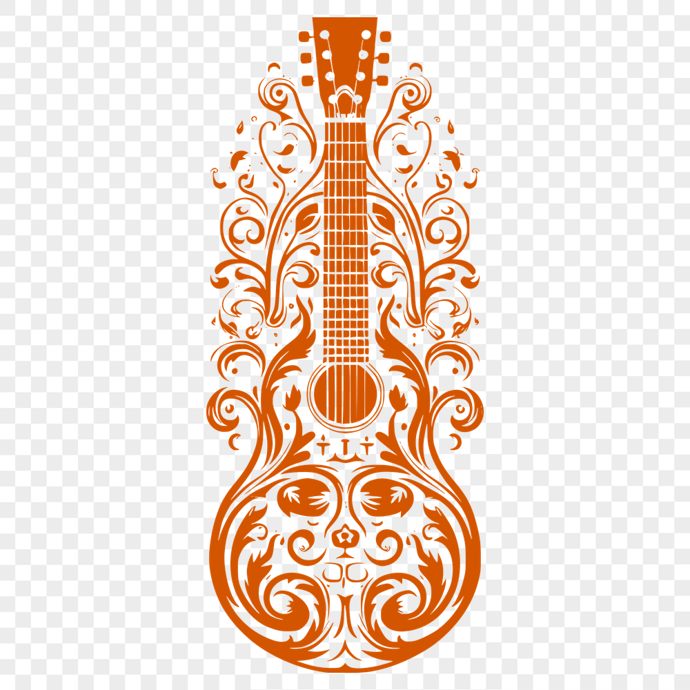 Free Artistic Guitar Clipart