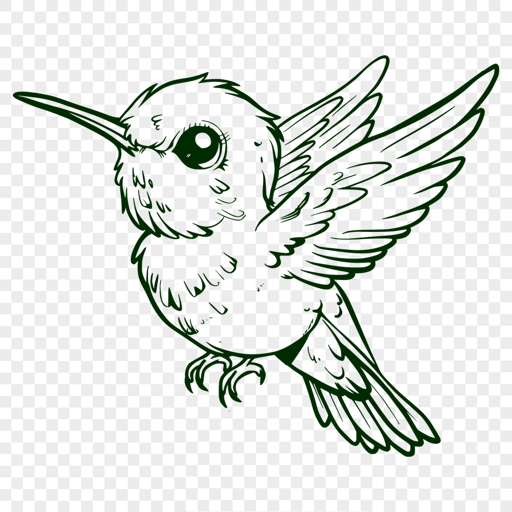 Unique Hummingbird - Cricut SVG