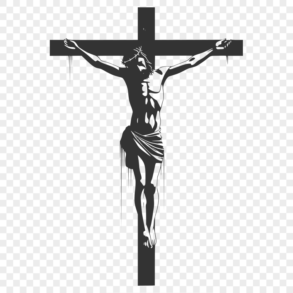 Free Artistic Crucifix Digital Drawing