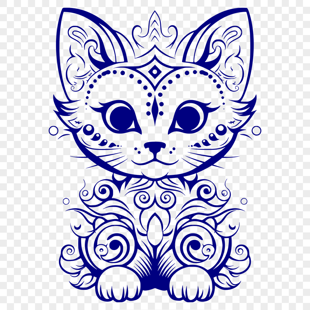 Stunning Sitting Kitten Vector Image