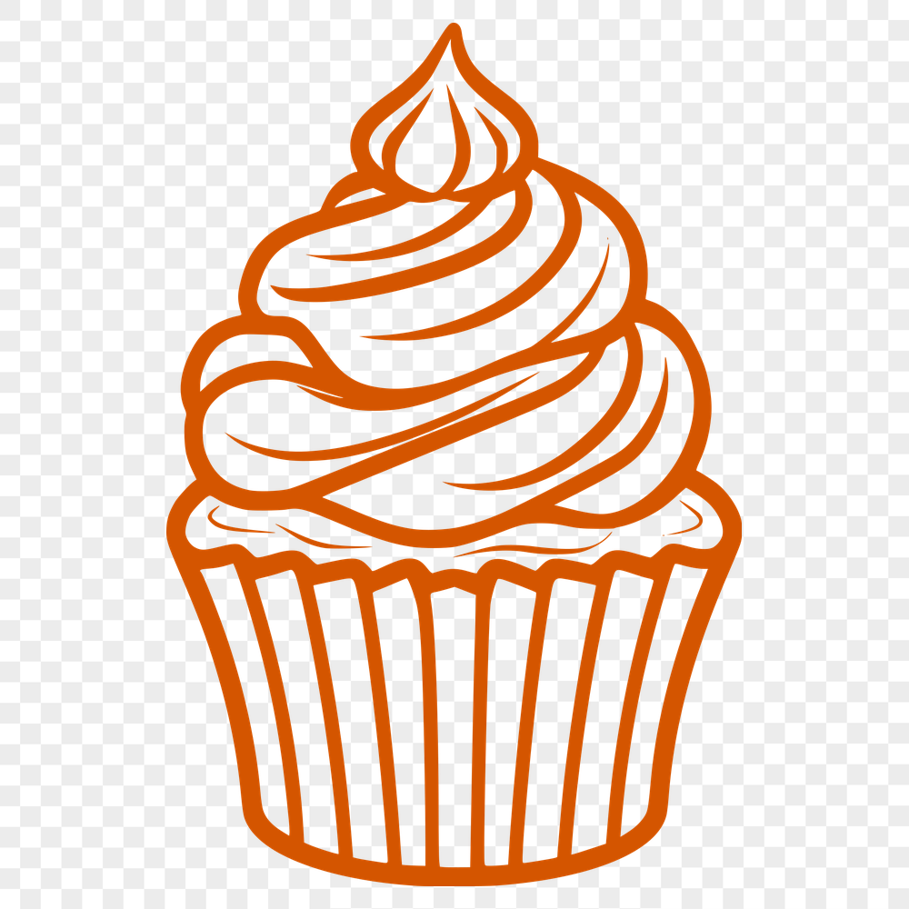 Free Unique Cupcake Illustration