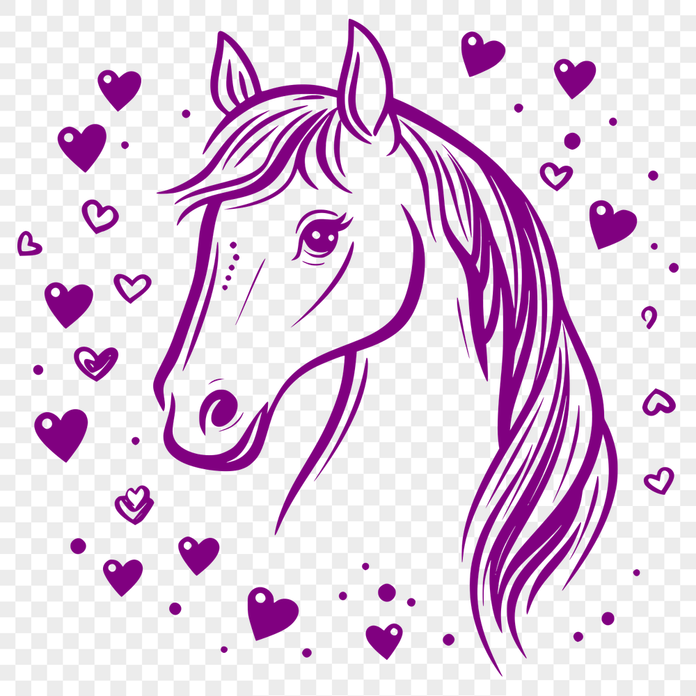 Artistic Horse Vector Illustration - Free DXF