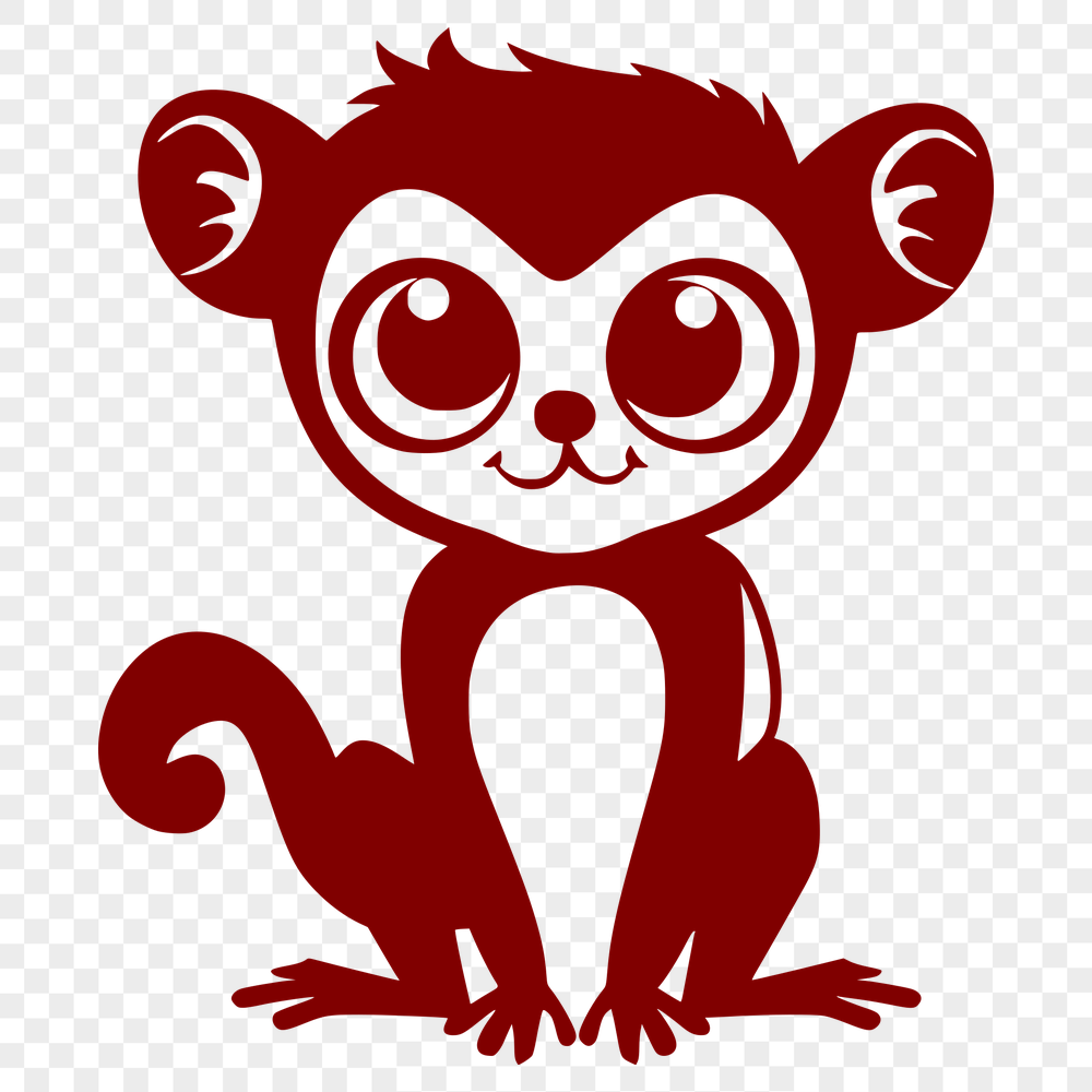 Artistic Lemur Clipart