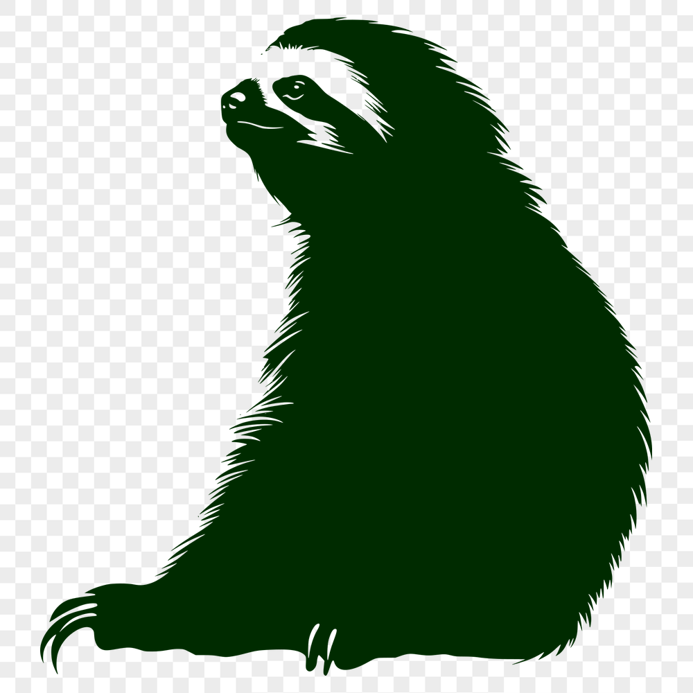 Free Beautiful Sloth Vector Craft File