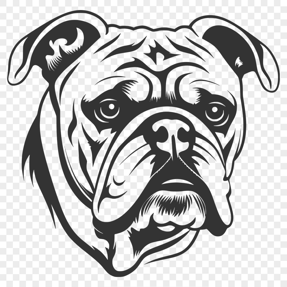 Stunning Bulldog SVG, PNG, PDF And DXF Files