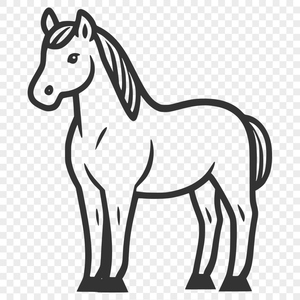 Beautiful Horse In SVG Format - Free Download