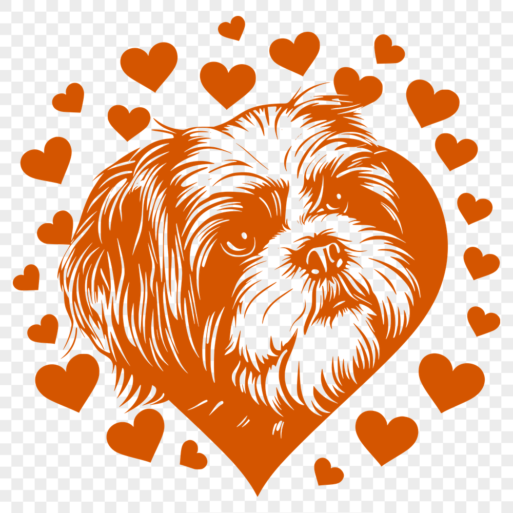 Free Shih Tzu Digital Drawing