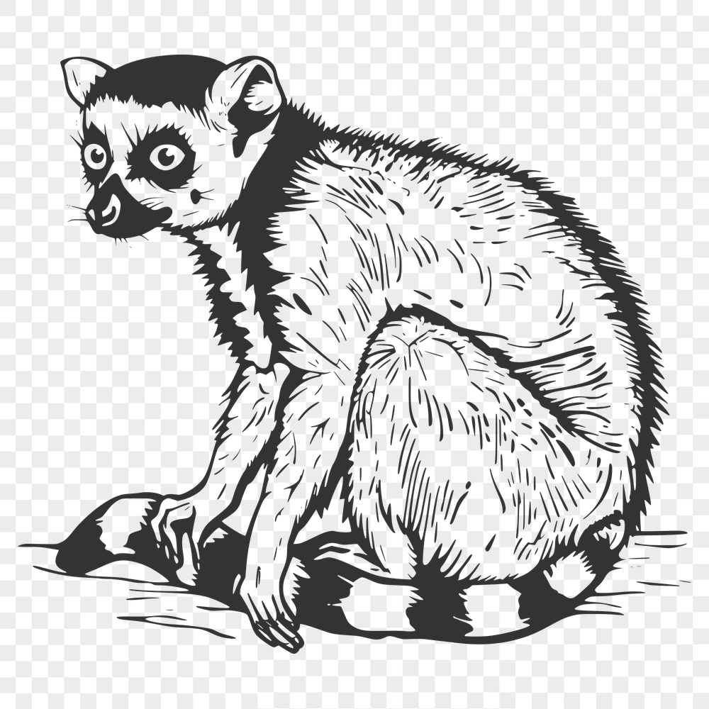 Beautiful Lemur Clipart