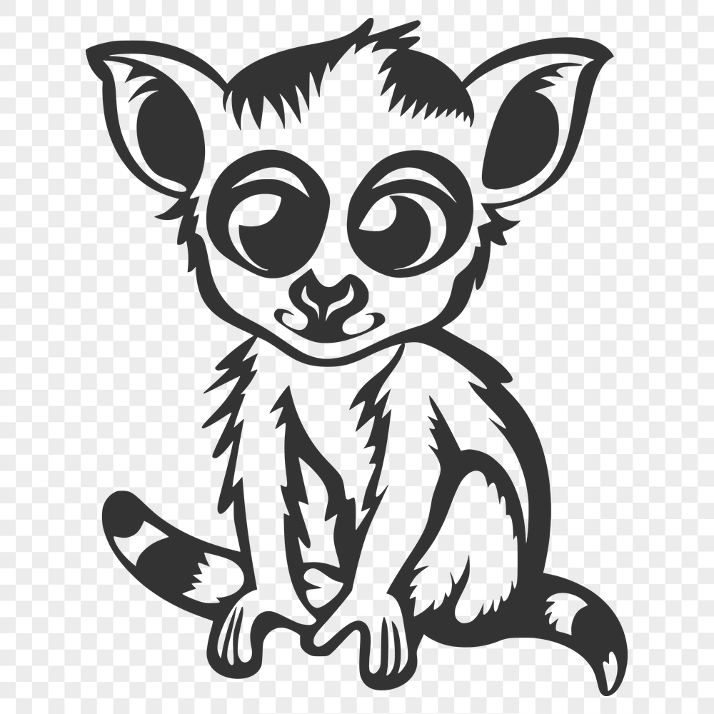 Artistic Lemur - For Laser Engraver Project