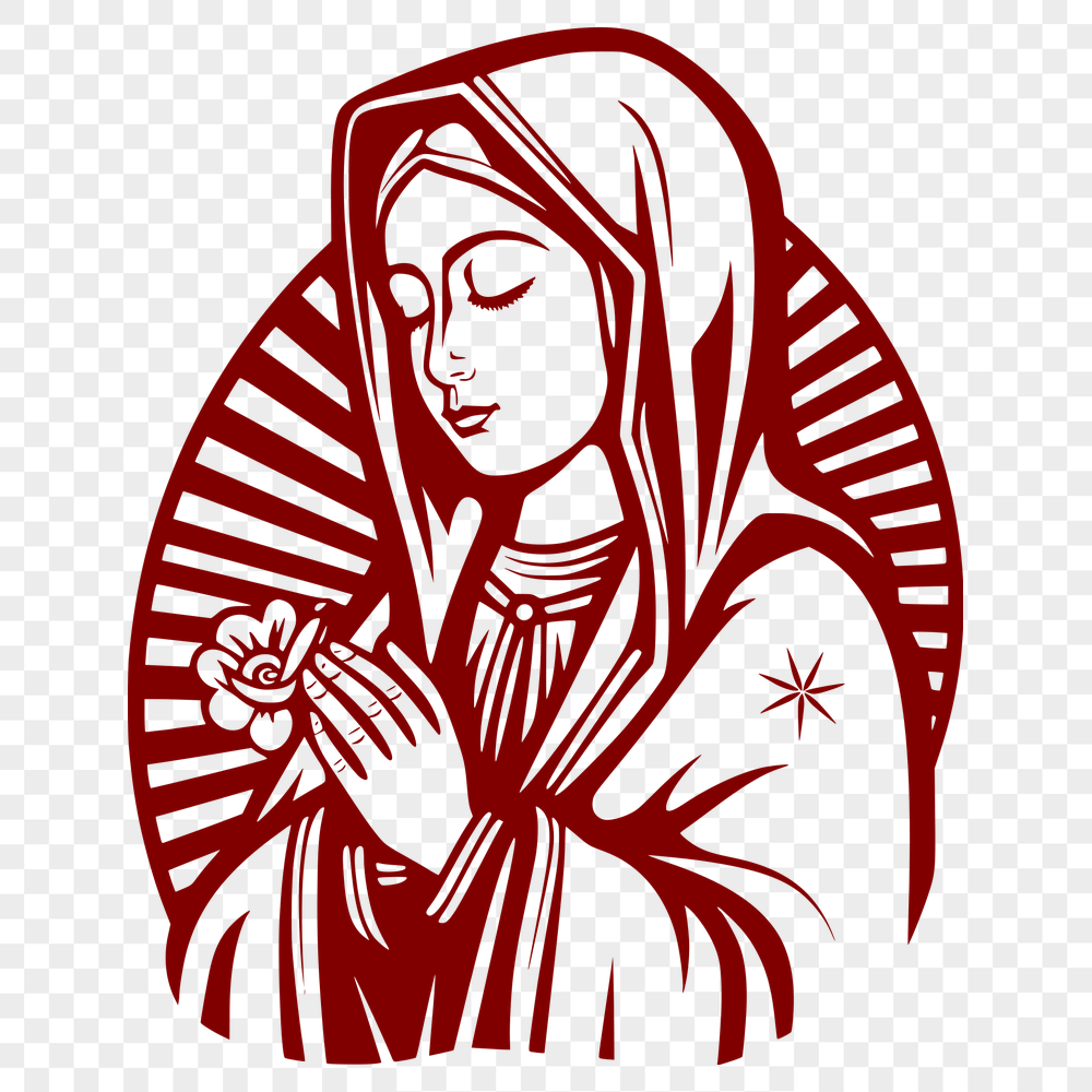 Free Ornate Virgin Mary Vector Art