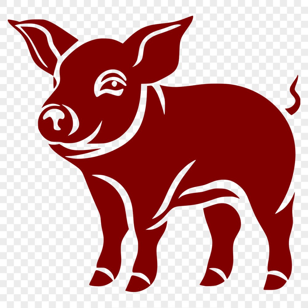 Creative Piglet Vector Drawing