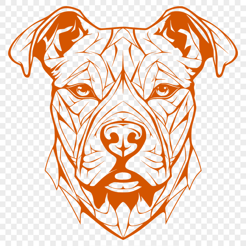 Beautiful Pitbull SVG, PNG, PDF And DXF Files