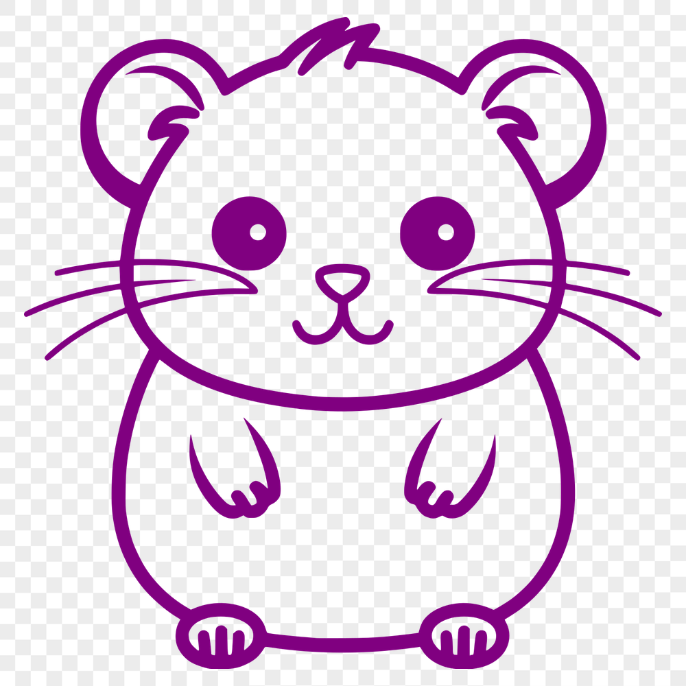 Artistic Hamster Stencil