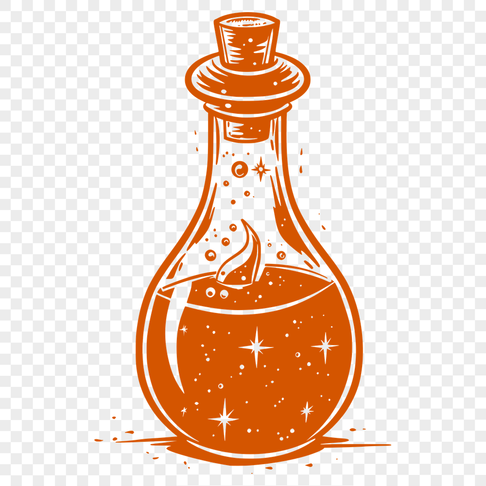 Unique Potion Bottle Digital Drawing