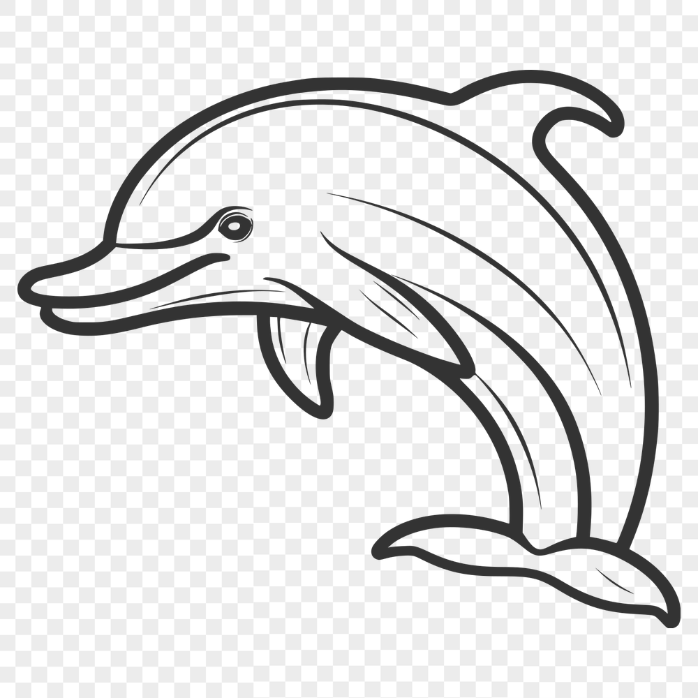 Artistic Dolphin Printable Artwork