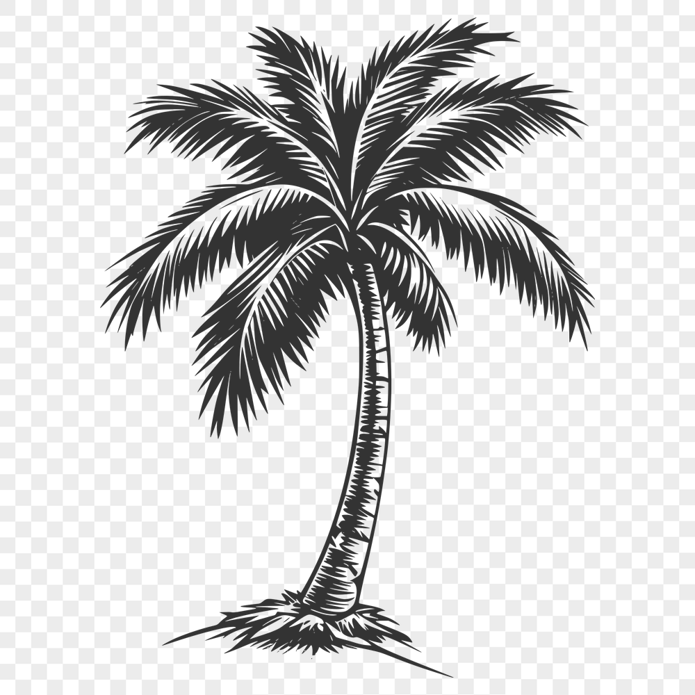 Unique Palm Tree Artwork In SVG For Free Download