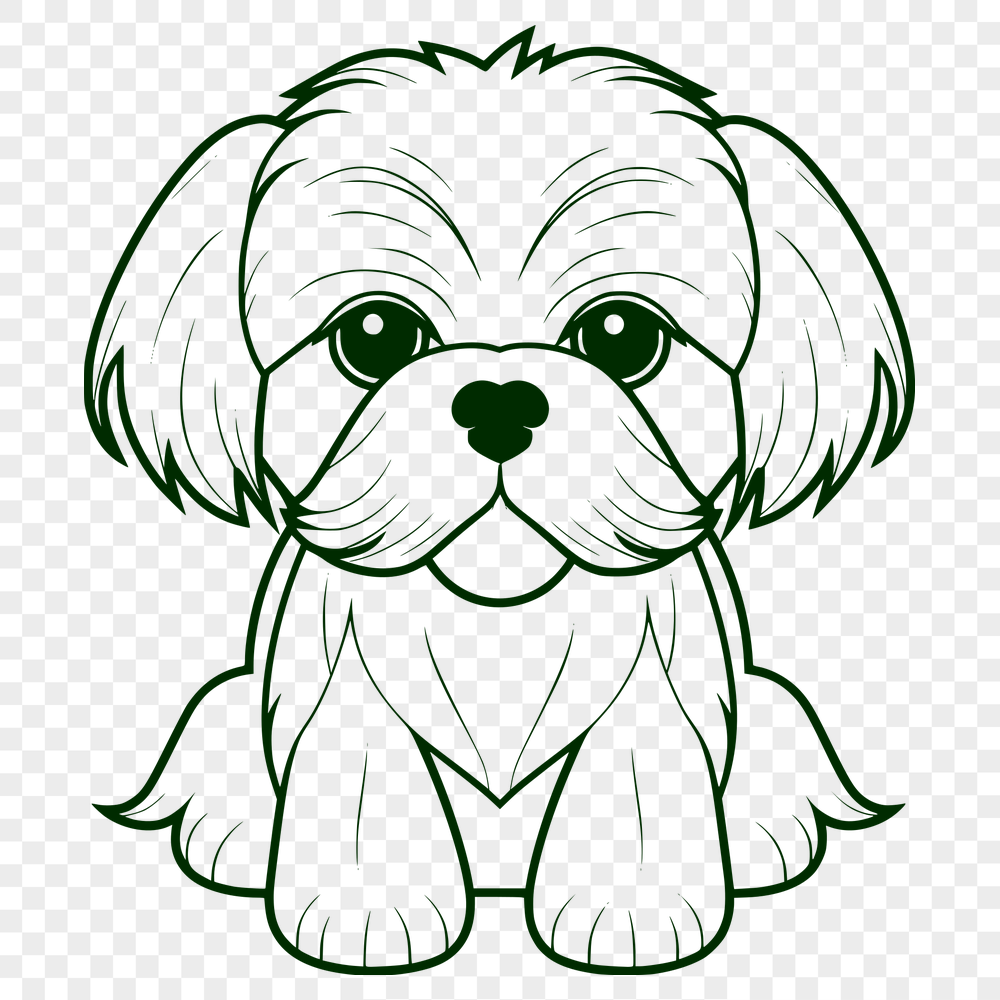 Free Artistic Shih Tzu Template