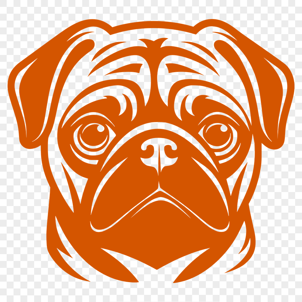 Pug SVG, PNG, PDF And DXF Files