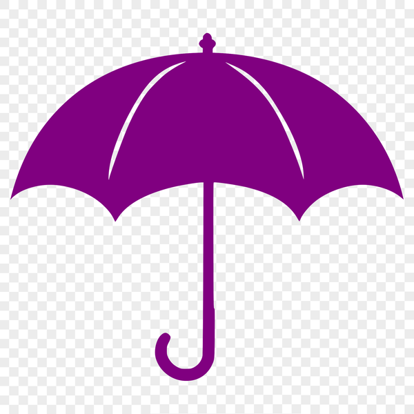 A compact umbrella for rainy days, designed as a vector graphic.