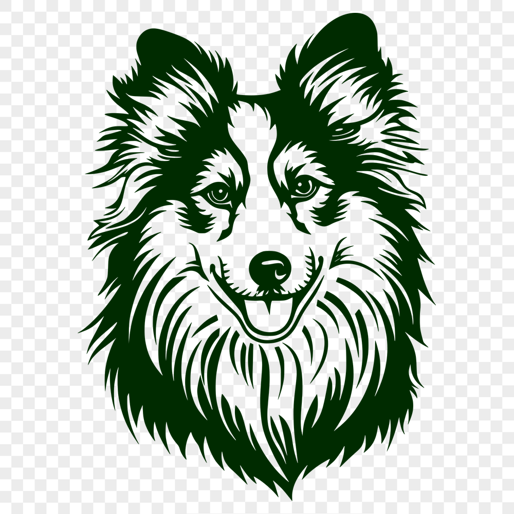 Stunning Shetland Sheepdog DXF