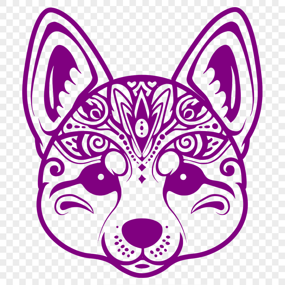 Ornate Shiba Inu - For Laser Engraver Project