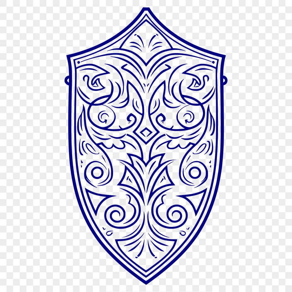 Free Unique Shield Vector Drawing PNG - Commercial Use