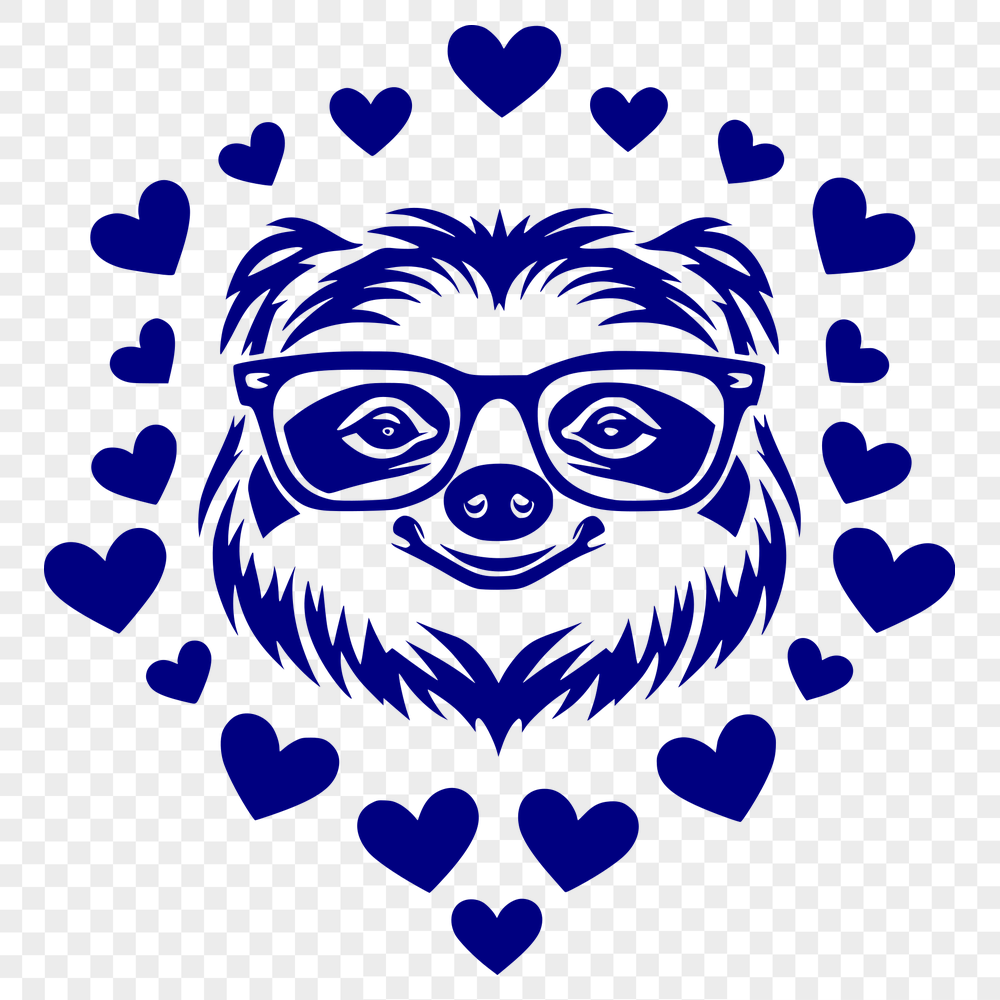 Artistic Sloth - Cricut SVG