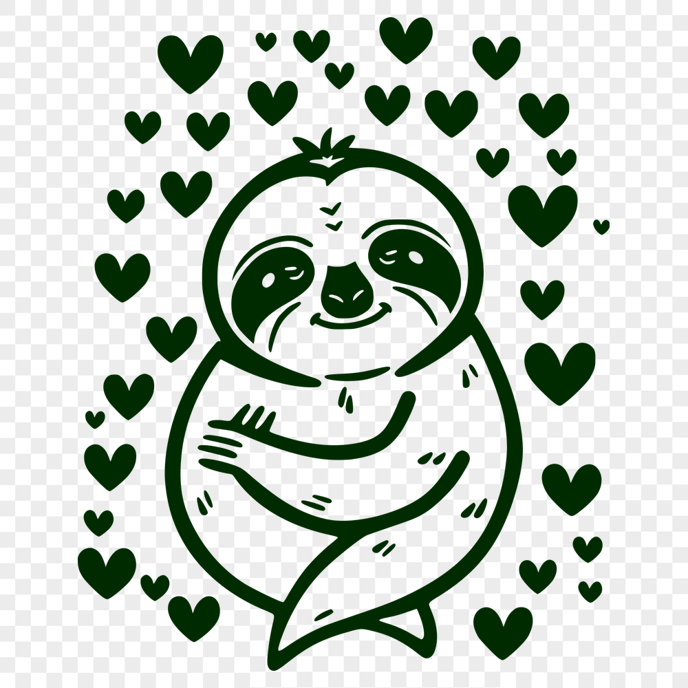 Free Unique Sloth Clipart