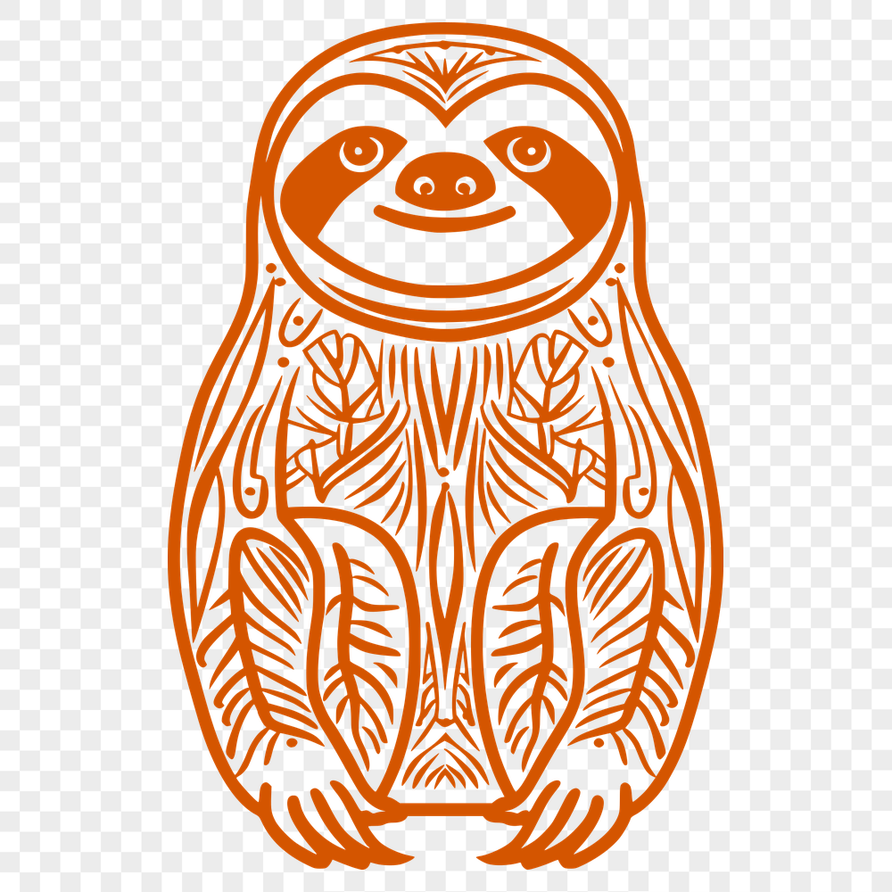 Beautiful Sloth SVG