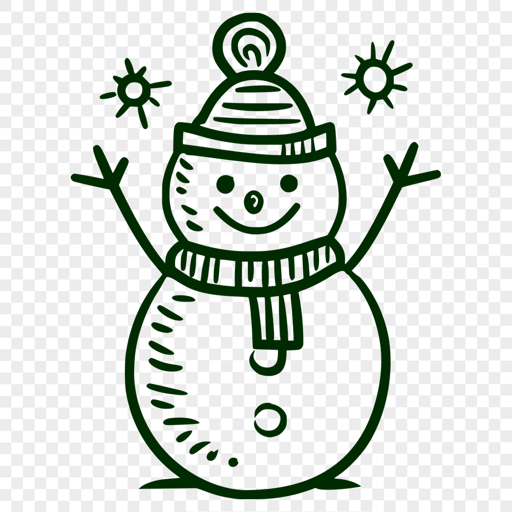 Artistic Snowman - Sublimation SVG