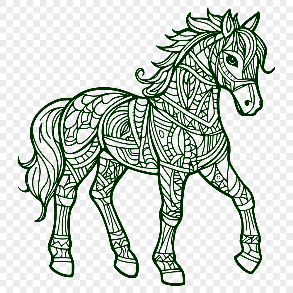 Stunning Horse Illustration - Free DXF