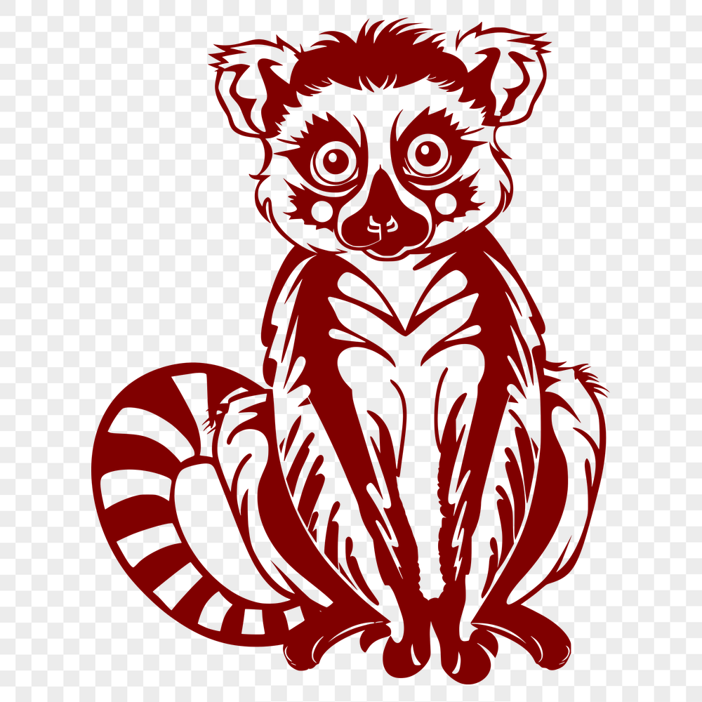 Free Beautiful Lemur Vector Image